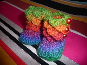 Crocodile Stitch Rainbow Booties – Creativitarian